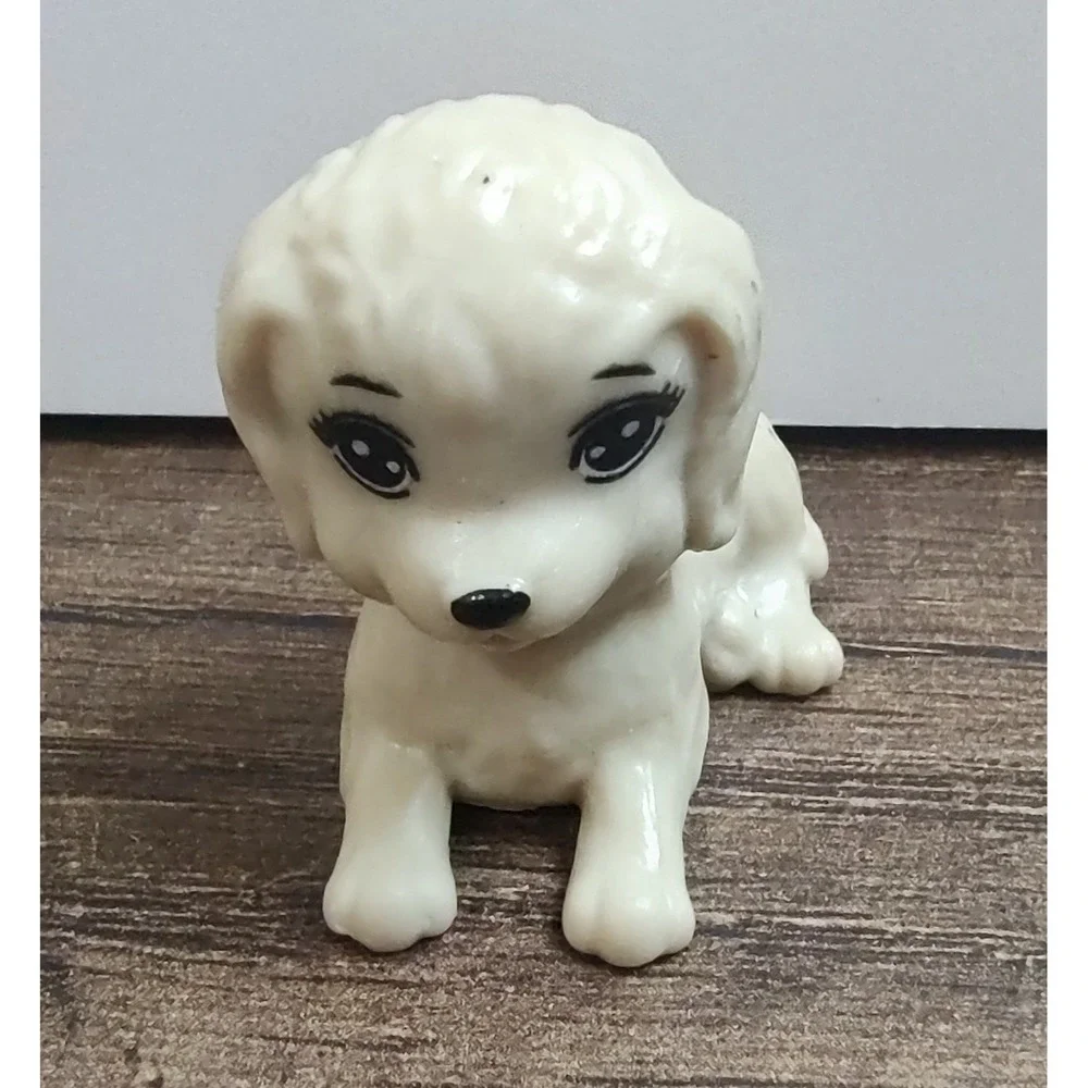 Barbie White Dog Laying Down 1-2